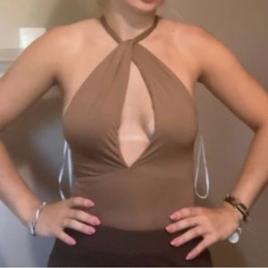 Princess Polly brown body suit